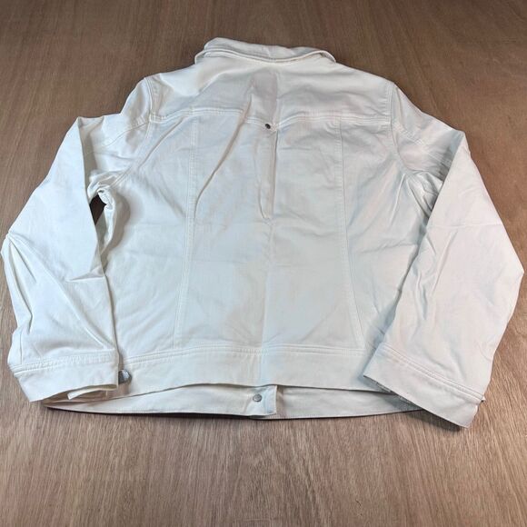 Liverpool Los Angeles White Denim Jacket Women’s XL Stretch Jean Coat - Picture 2 of 6